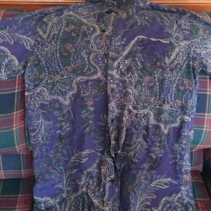 Flannel shirt button up nightshirt